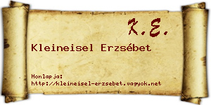 Kleineisel Erzsébet névjegykártya