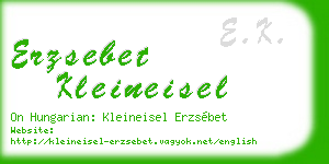 erzsebet kleineisel business card