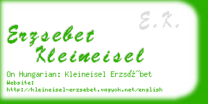 erzsebet kleineisel business card